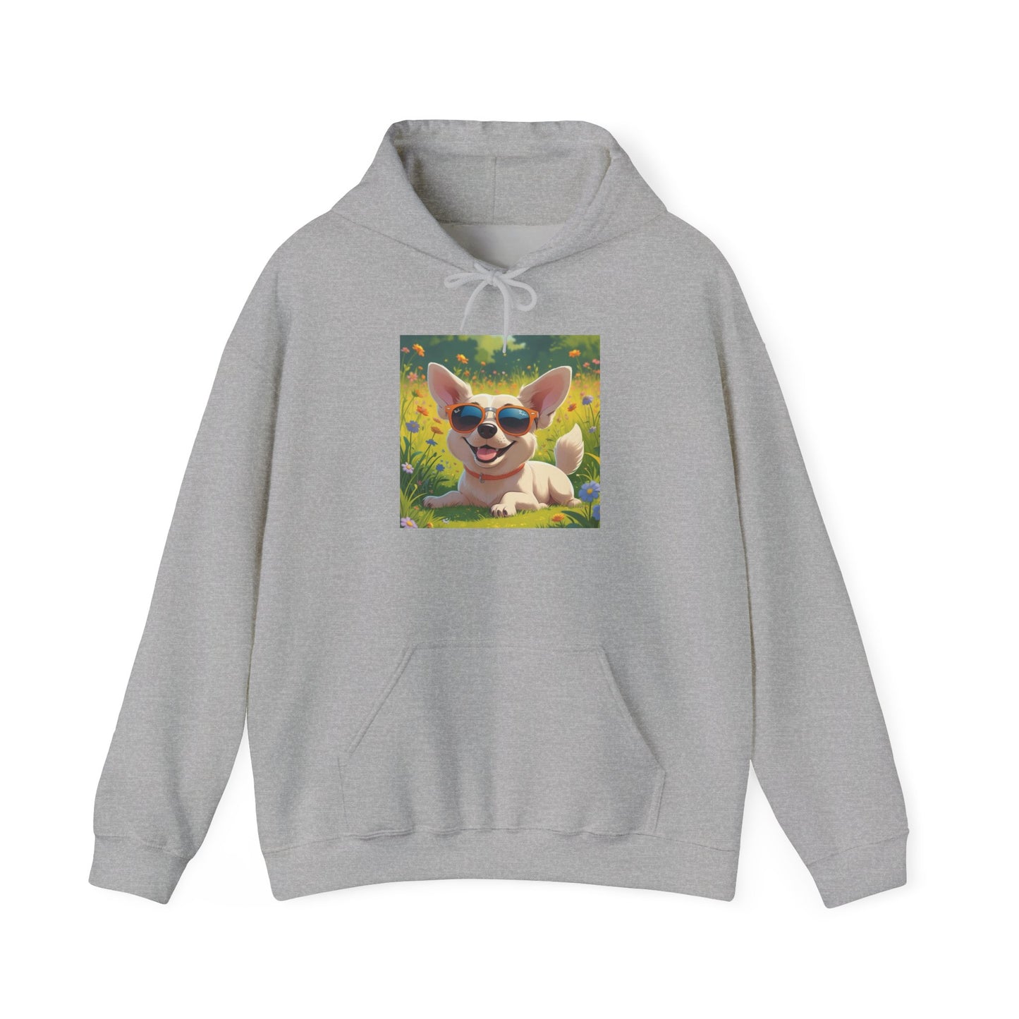 Playful Corgi Sweatshirt, Cozy Hoodie, Dog Lover Gift, Cute Pet Apparel, California Style, Sunglasses Dog Design