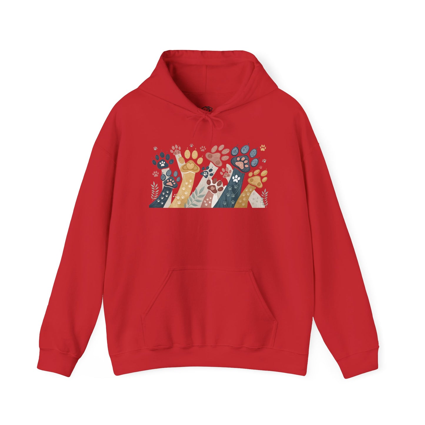 Colorful Paw Print Hooded Sweatshirt - Perfect for Pet Lovers, Animal Enthusiasts, Gifts for Birthdays, Holidays, Cozy Casual Wear