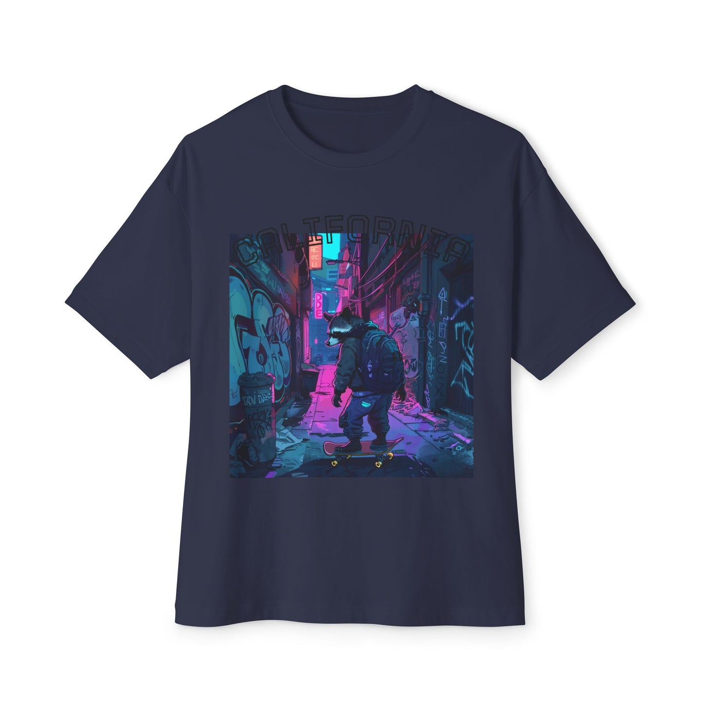 Vibrant Street Art Boxy Tee, Oversized Graphic Tee, Casual Wear, Urban Outfit, Gift for Art Lovers, Trendy Summer Top