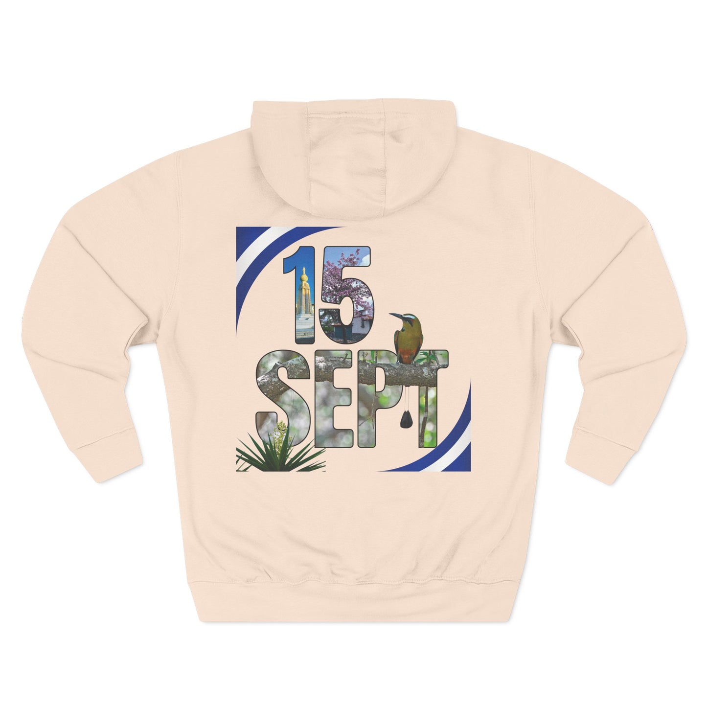 Heartfelt Fleece Hoodie, Celebrate Salvadorean Independence, Fall Wardrobe Essential, Cozy Gift for Nature Lovers, Perfect for September Events