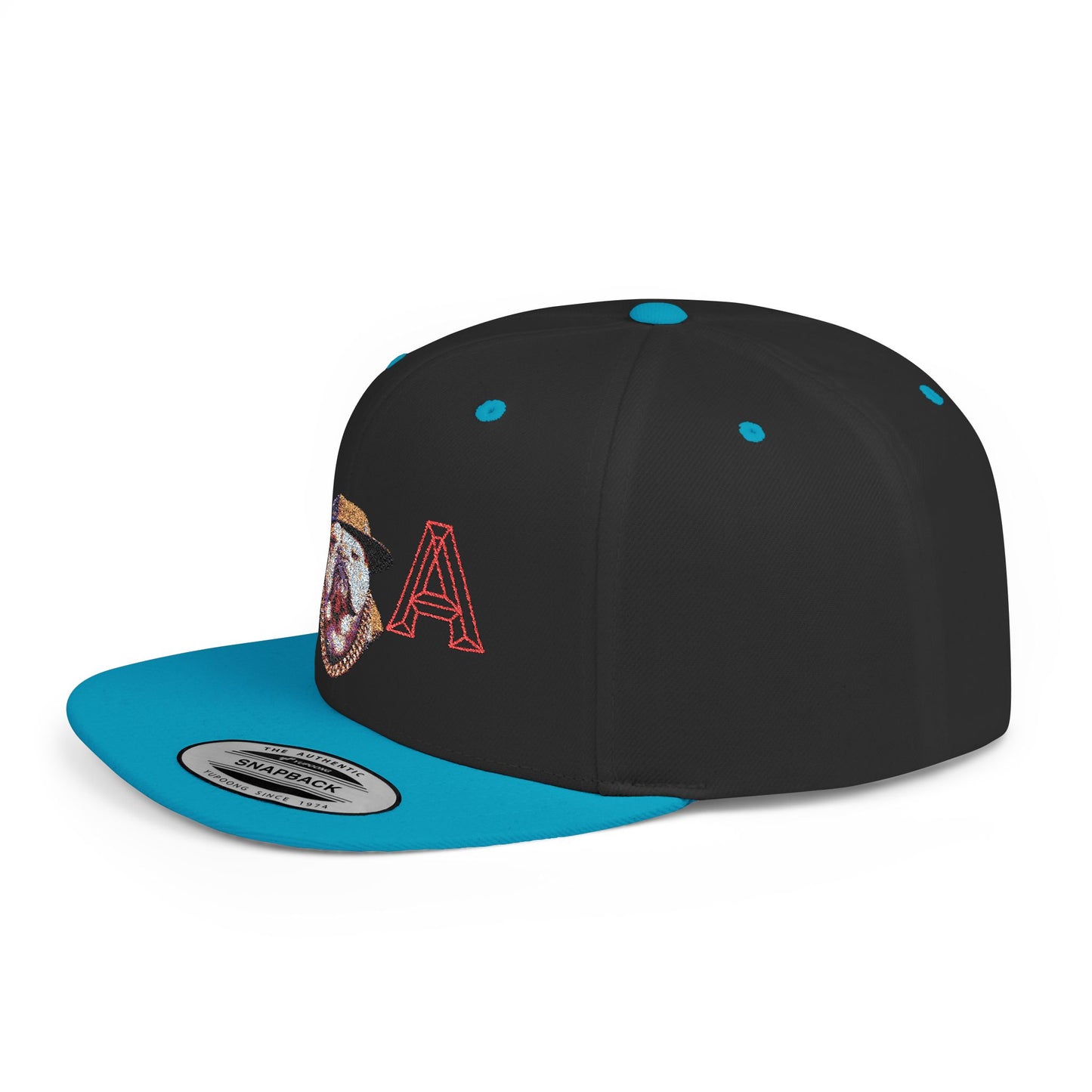 LA Graphic Flat Bill Snapback Hat, Trendy Urban Cap for Fashion Lovers, Perfect Gift for Birthdays, Summer Events, Street Style
