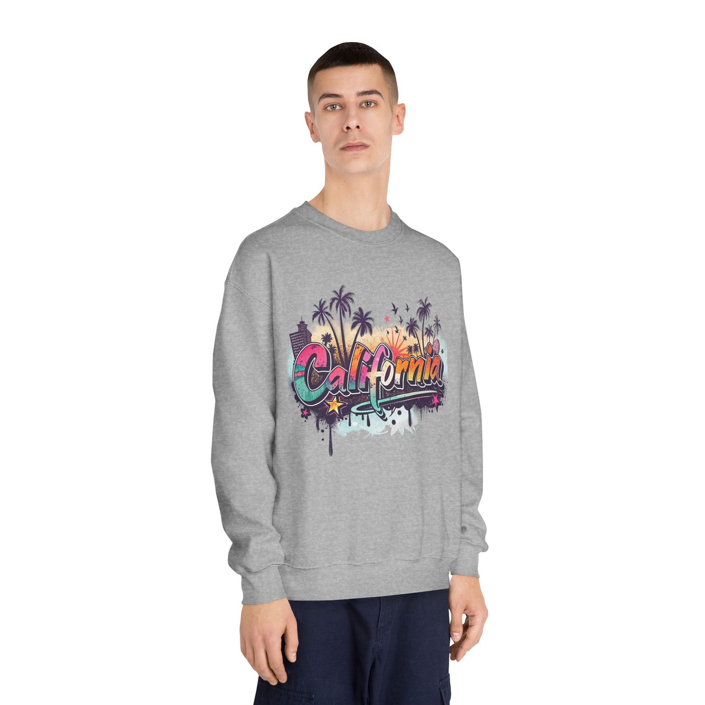 California Vibes Crewneck Sweatshirt | Perfect for Casual Outings, Travel, Spring, Summer, Gift for Friends