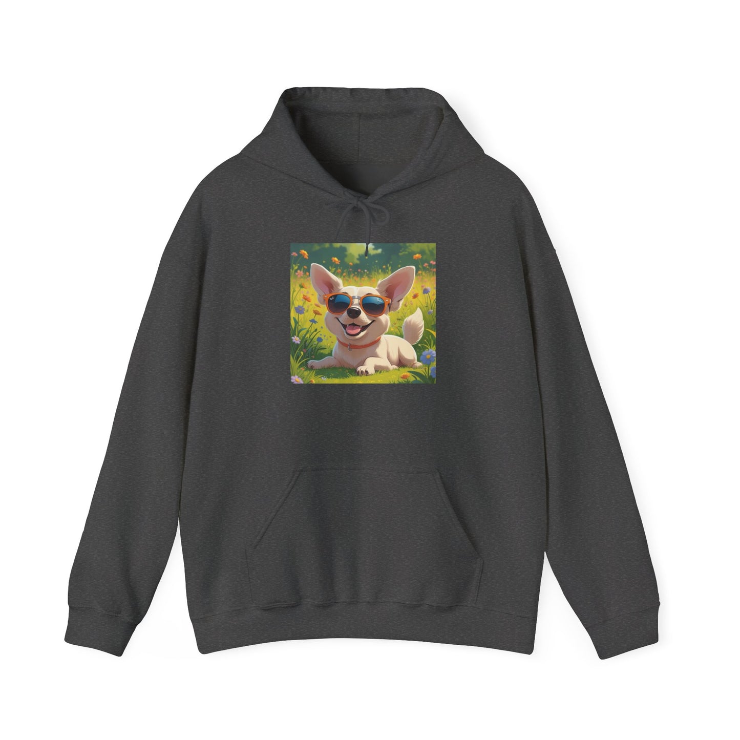 Playful Corgi Sweatshirt, Cozy Hoodie, Dog Lover Gift, Cute Pet Apparel, California Style, Sunglasses Dog Design