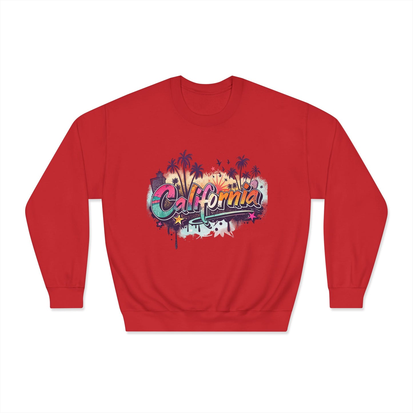 California Vibes Crewneck Sweatshirt | Perfect for Casual Outings, Travel, Spring, Summer, Gift for Friends