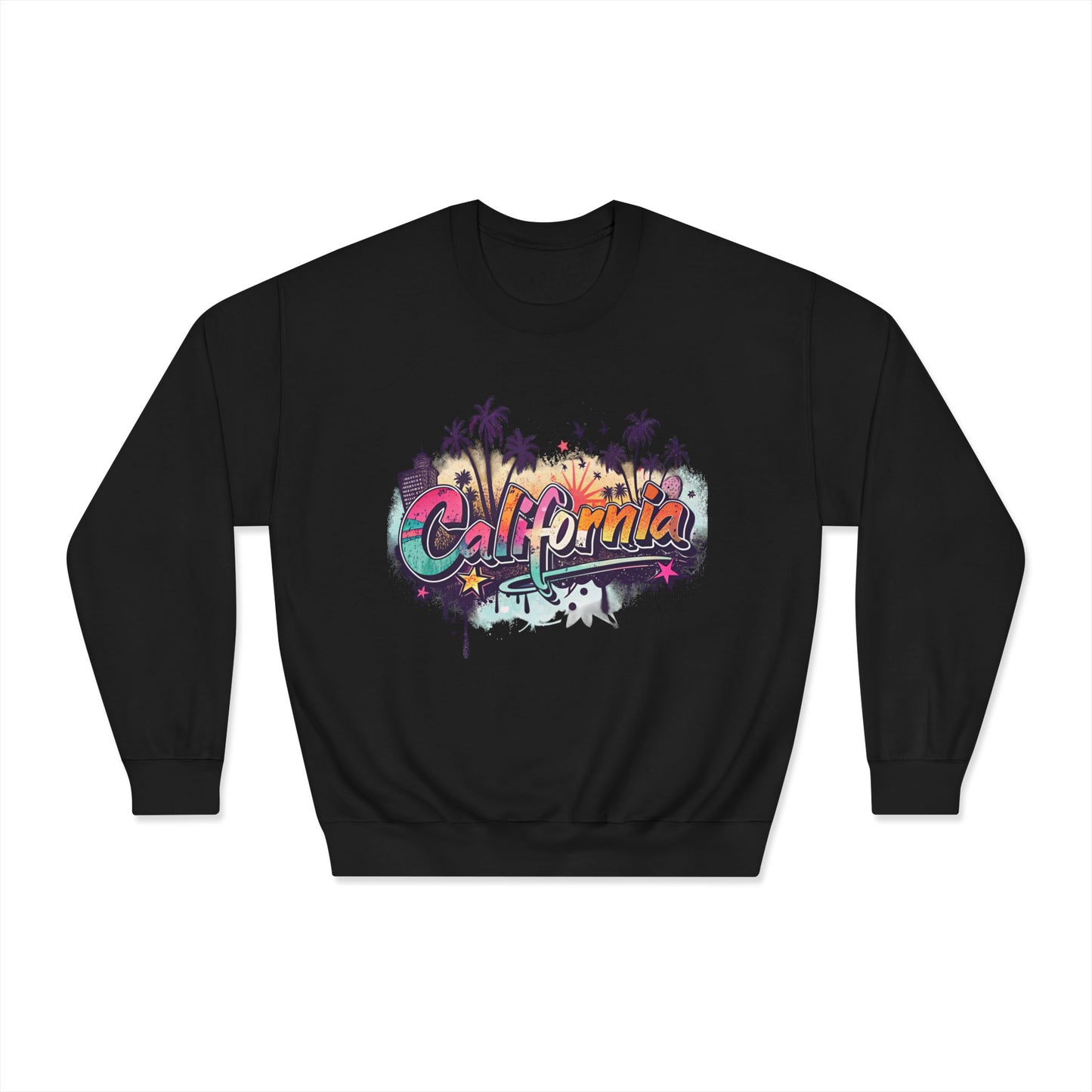 California Vibes Crewneck Sweatshirt | Perfect for Casual Outings, Travel, Spring, Summer, Gift for Friends