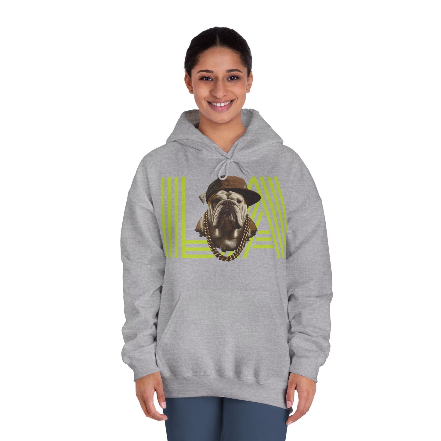 LA & BIG RACKS Hooded Sweatshirt, Unisex Hoodie, Funny Sweatshirt, Gift for Dog Lovers, Casual Wear, Streetwear Style