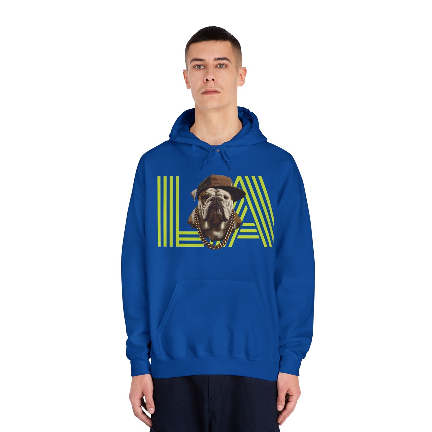 LA & BIG RACKS Hooded Sweatshirt, Unisex Hoodie, Funny Sweatshirt, Gift for Dog Lovers, Casual Wear, Streetwear Style