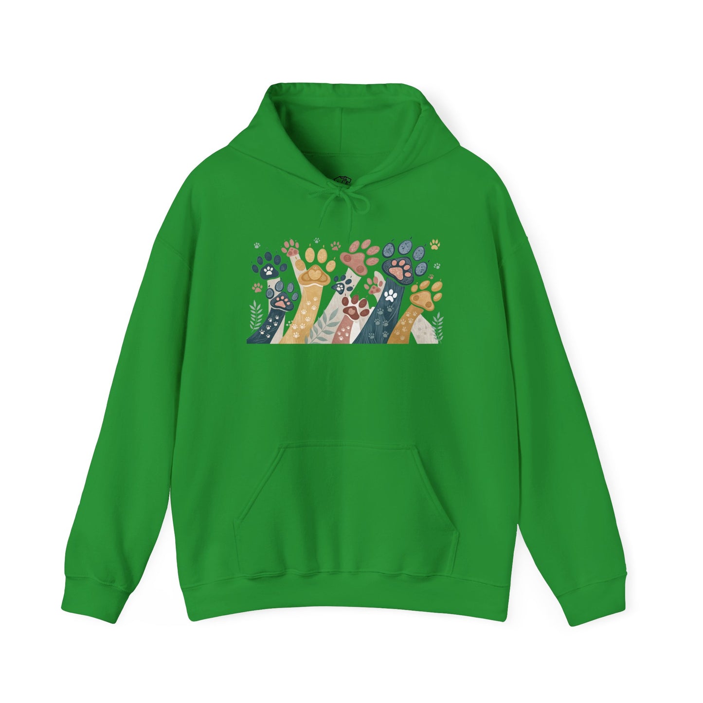 Colorful Paw Print Hooded Sweatshirt - Perfect for Pet Lovers, Animal Enthusiasts, Gifts for Birthdays, Holidays, Cozy Casual Wear