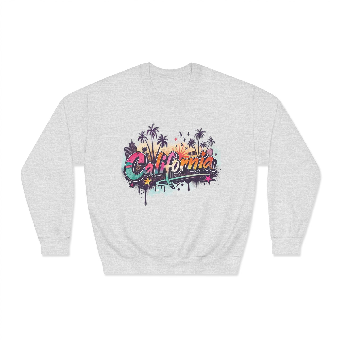 California Vibes Crewneck Sweatshirt | Perfect for Casual Outings, Travel, Spring, Summer, Gift for Friends