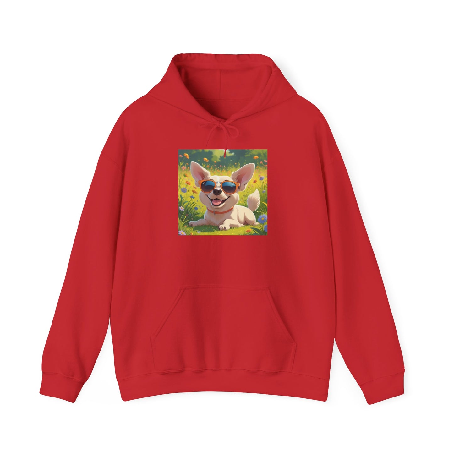 Playful Corgi Sweatshirt, Cozy Hoodie, Dog Lover Gift, Cute Pet Apparel, California Style, Sunglasses Dog Design