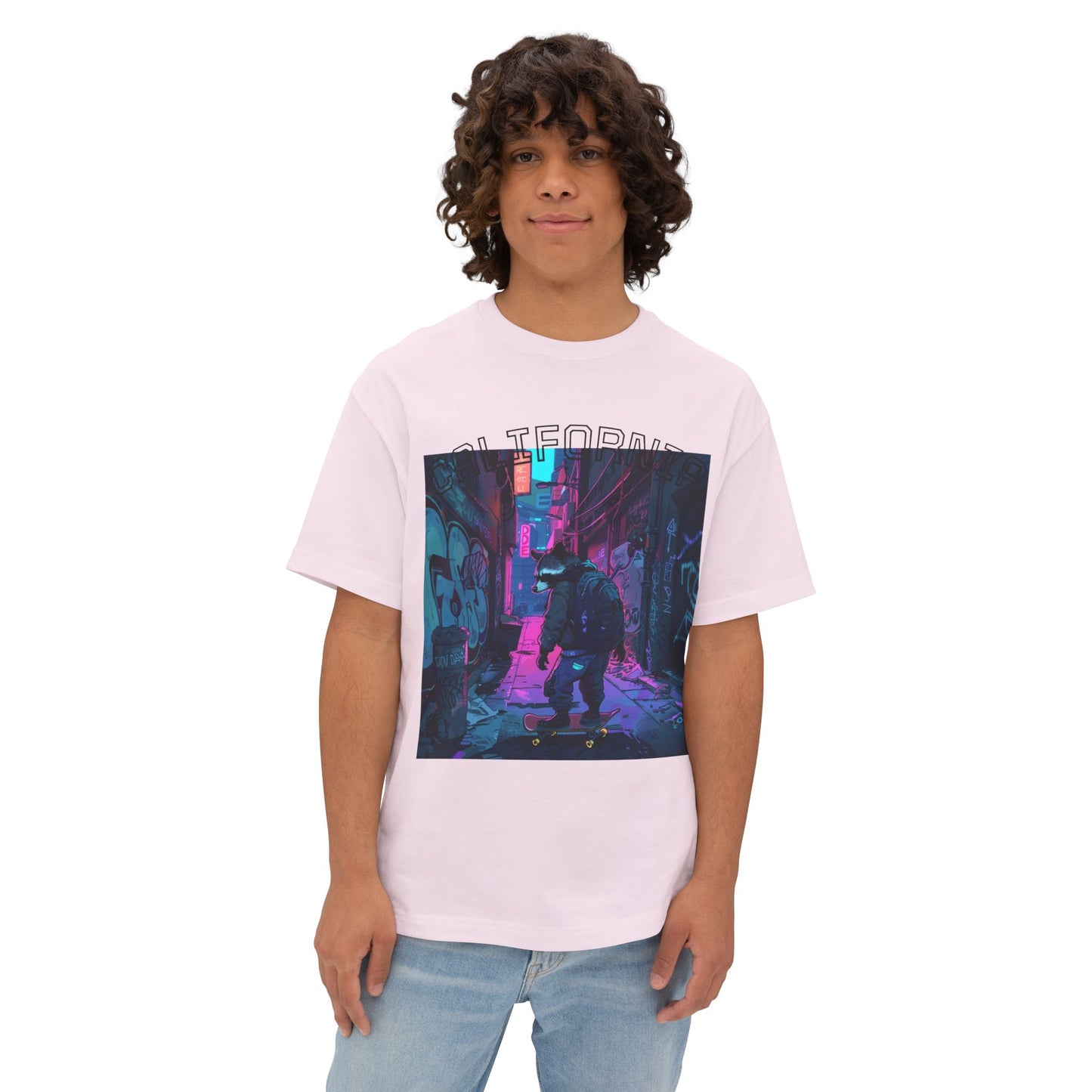 Vibrant Street Art Boxy Tee, Oversized Graphic Tee, Casual Wear, Urban Outfit, Gift for Art Lovers, Trendy Summer Top