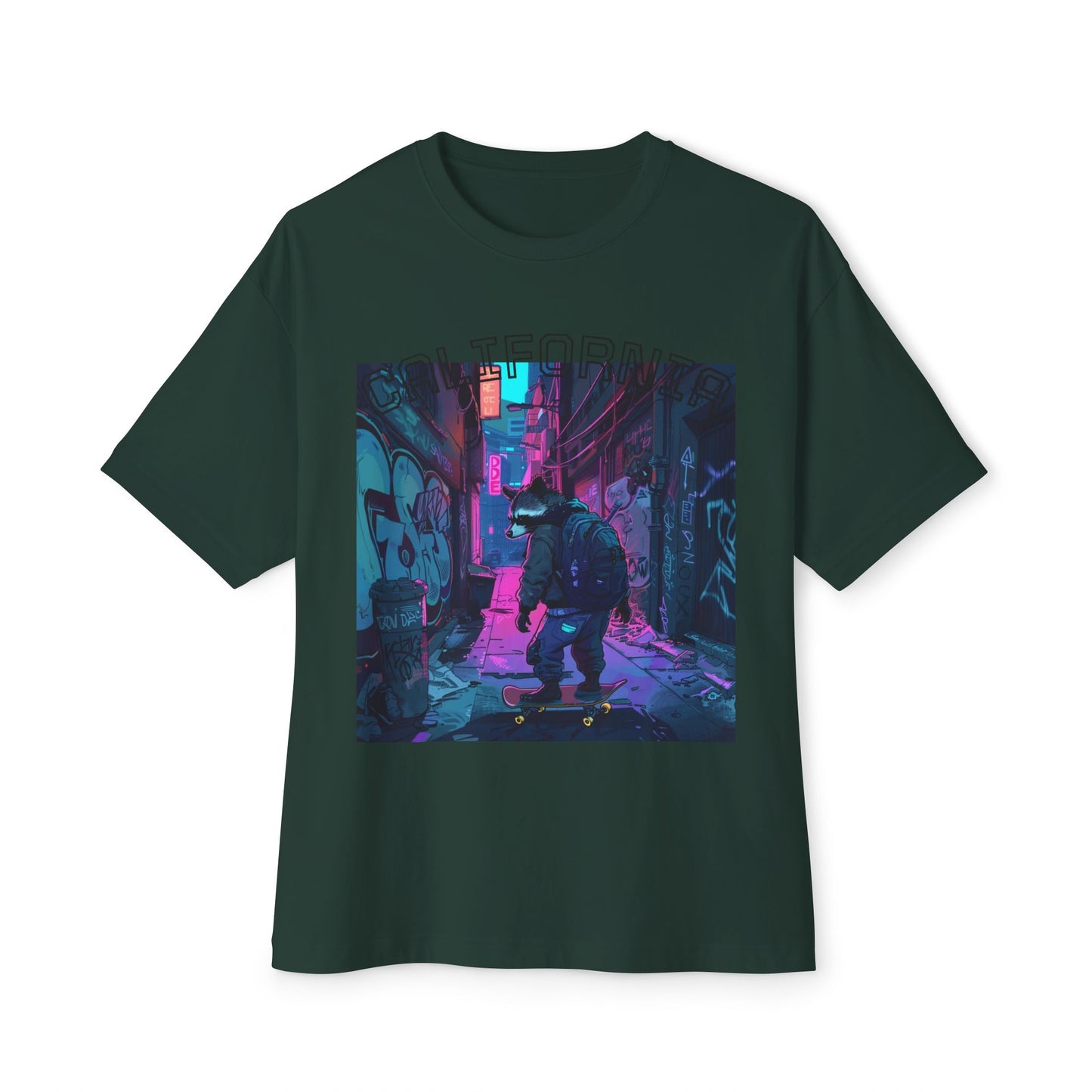 Vibrant Street Art Boxy Tee, Oversized Graphic Tee, Casual Wear, Urban Outfit, Gift for Art Lovers, Trendy Summer Top