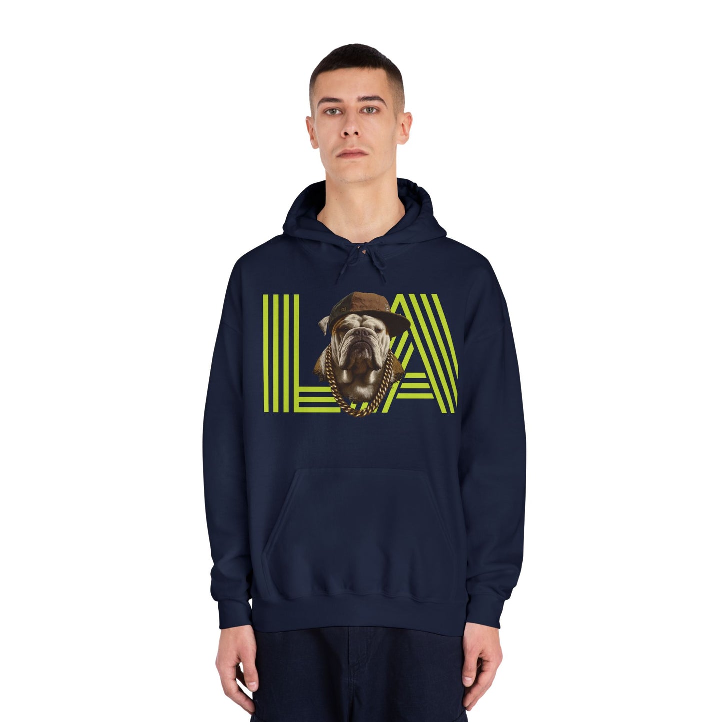 LA & BIG RACKS Hooded Sweatshirt, Unisex Hoodie, Funny Sweatshirt, Gift for Dog Lovers, Casual Wear, Streetwear Style