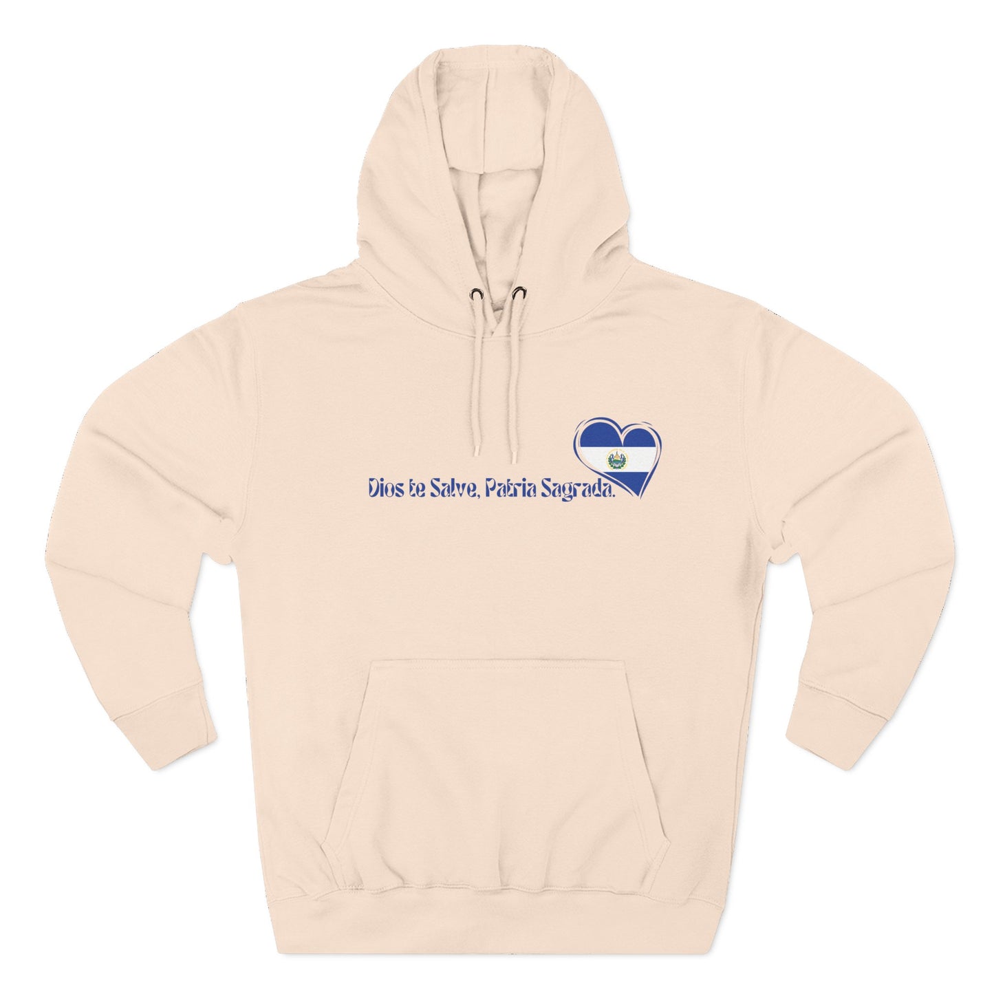 Heartfelt Fleece Hoodie, Celebrate Salvadorean Independence, Fall Wardrobe Essential, Cozy Gift for Nature Lovers, Perfect for September Events