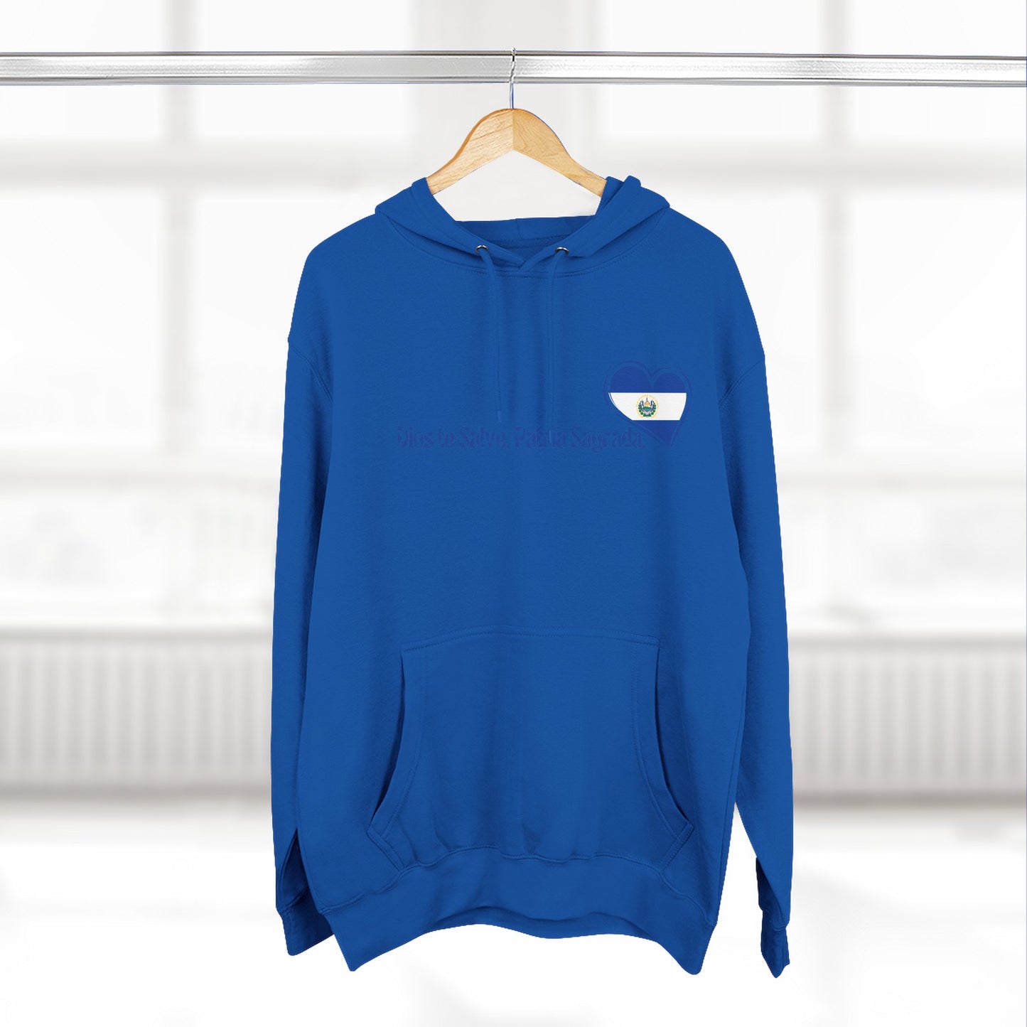 Heartfelt Fleece Hoodie, Celebrate Salvadorean Independence, Fall Wardrobe Essential, Cozy Gift for Nature Lovers, Perfect for September Events