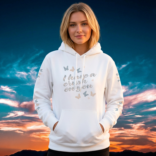 I Have a Crush on You – Butterfly Pullover Hoodie