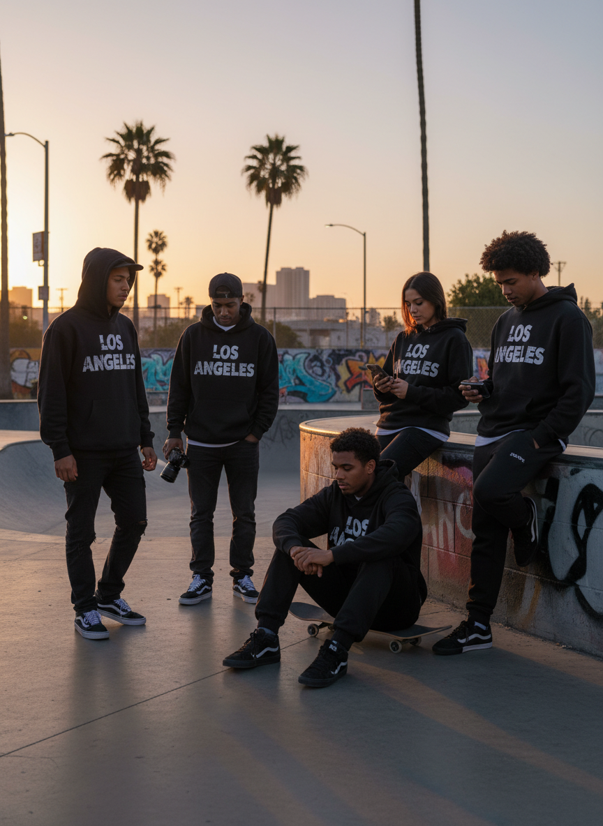 Los Angeles Hoodie • Black LA Hoodie