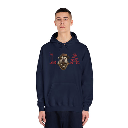 LA & BIG RACKS Hooded Sweatshirt, Unisex Hoodie, Funny Sweatshirt, Gift for Dog Lovers, Casual Wear, Streetwear Style
