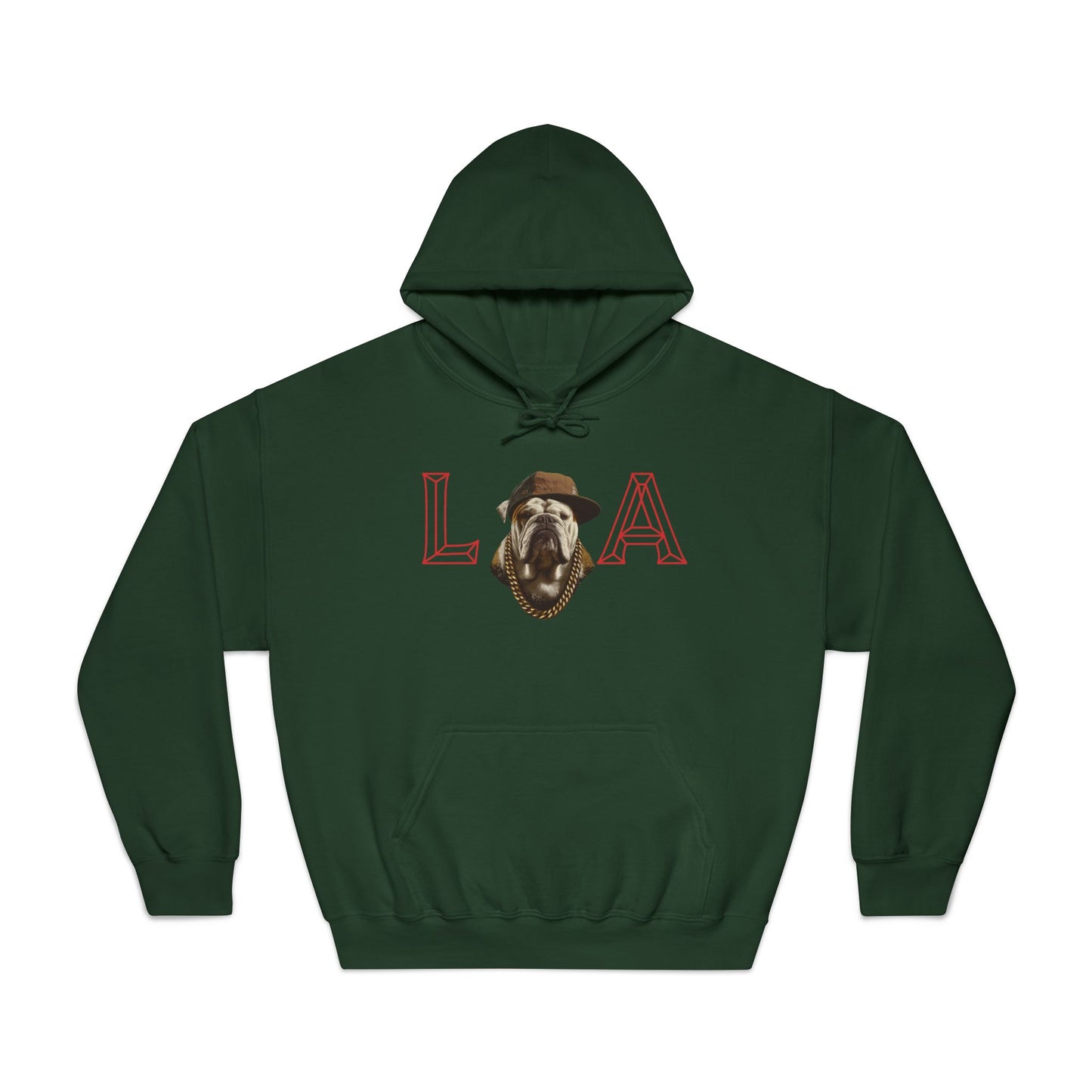 LA & BIG RACKS Hooded Sweatshirt, Unisex Hoodie, Funny Sweatshirt, Gift for Dog Lovers, Casual Wear, Streetwear Style
