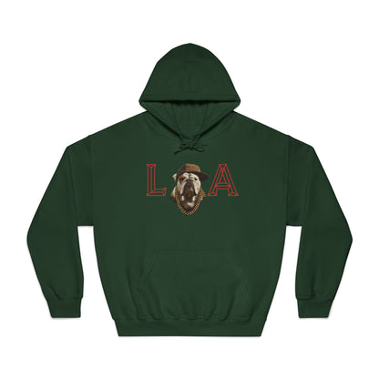 LA & BIG RACKS Hooded Sweatshirt, Unisex Hoodie, Funny Sweatshirt, Gift for Dog Lovers, Casual Wear, Streetwear Style