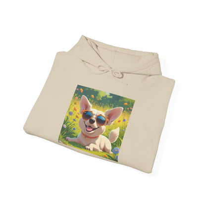 Playful Corgi Sweatshirt, Cozy Hoodie, Dog Lover Gift, Cute Pet Apparel, California Style, Sunglasses Dog Design