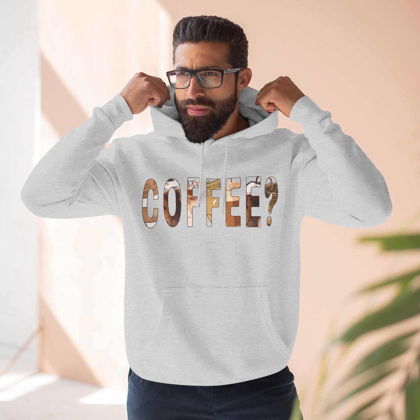 Cozy Coffee Lover Hoodie, Fleece Pullover, Gift for Coffee Enthusiasts, Casual Wear, Fun Coffee Design, Warm Layer