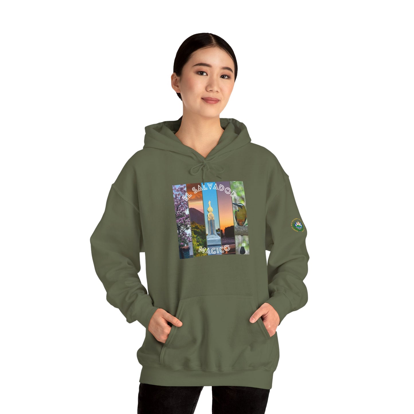 El Salvador Graphic Hoodie - Cozy Unisex Sweatshirt for Travel Lovers, Gift for Friends, Casual Wear, Holiday Apparel