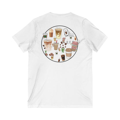 Coffee Lover V-Neck Tee, Unisex T-Shirt for Baristas, Gift for Coffee Enthusiasts, Cute Coffee Shirt, Funny Coffee Apparel