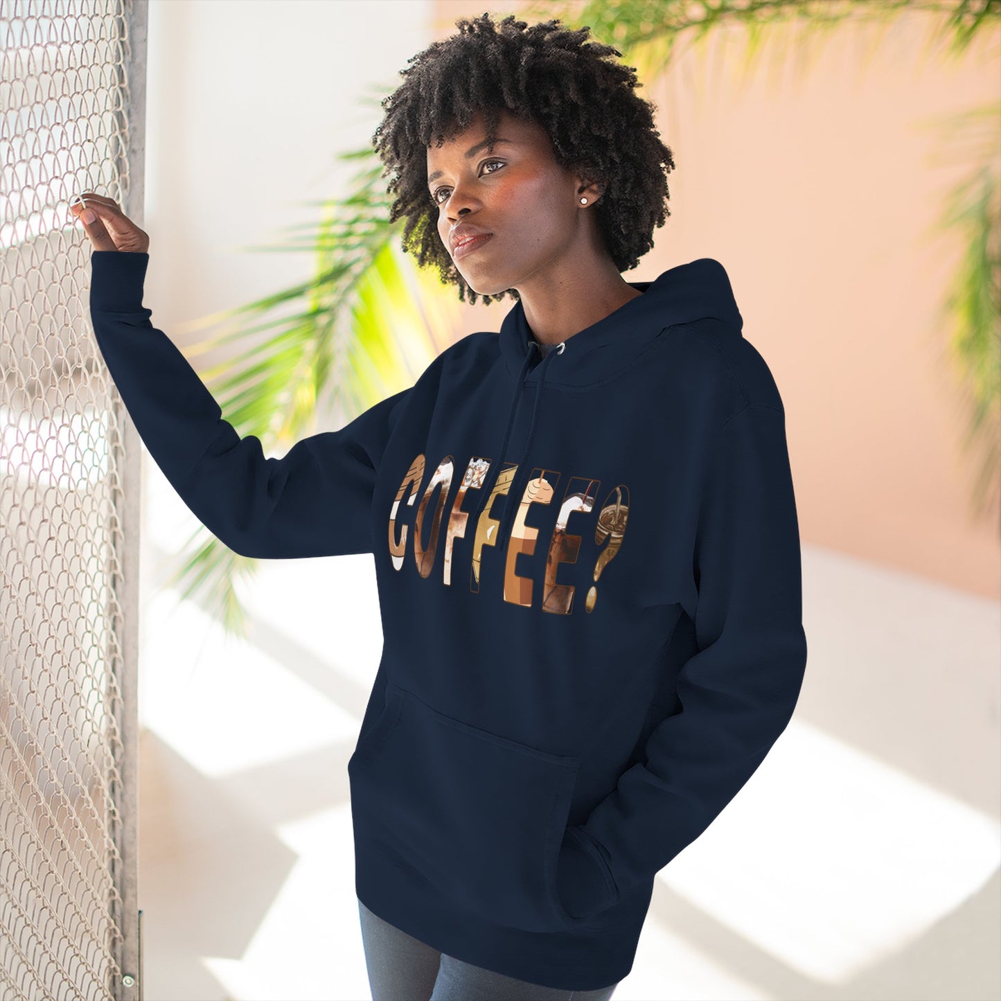 Cozy Coffee Lover Hoodie, Fleece Pullover, Gift for Coffee Enthusiasts, Casual Wear, Fun Coffee Design, Warm Layer