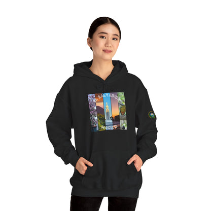El Salvador Graphic Hoodie - Cozy Unisex Sweatshirt for Travel Lovers, Gift for Friends, Casual Wear, Holiday Apparel