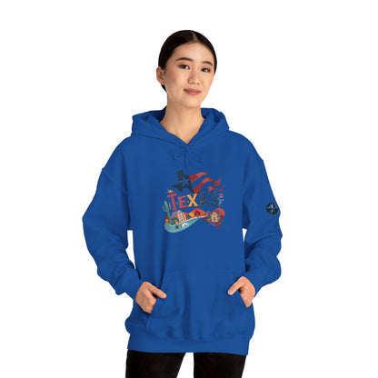 Texas Pride Hooded Sweatshirt - Unisex Heavy Blend, Cozy Texas Apparel, Graphic Sweatshirt for Men & Women, Gift for Texans, State [...]