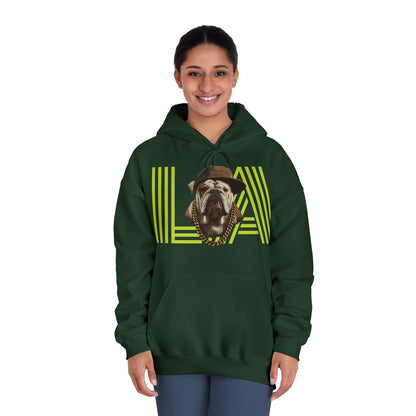 LA & BIG RACKS Hooded Sweatshirt, Unisex Hoodie, Funny Sweatshirt, Gift for Dog Lovers, Casual Wear, Streetwear Style
