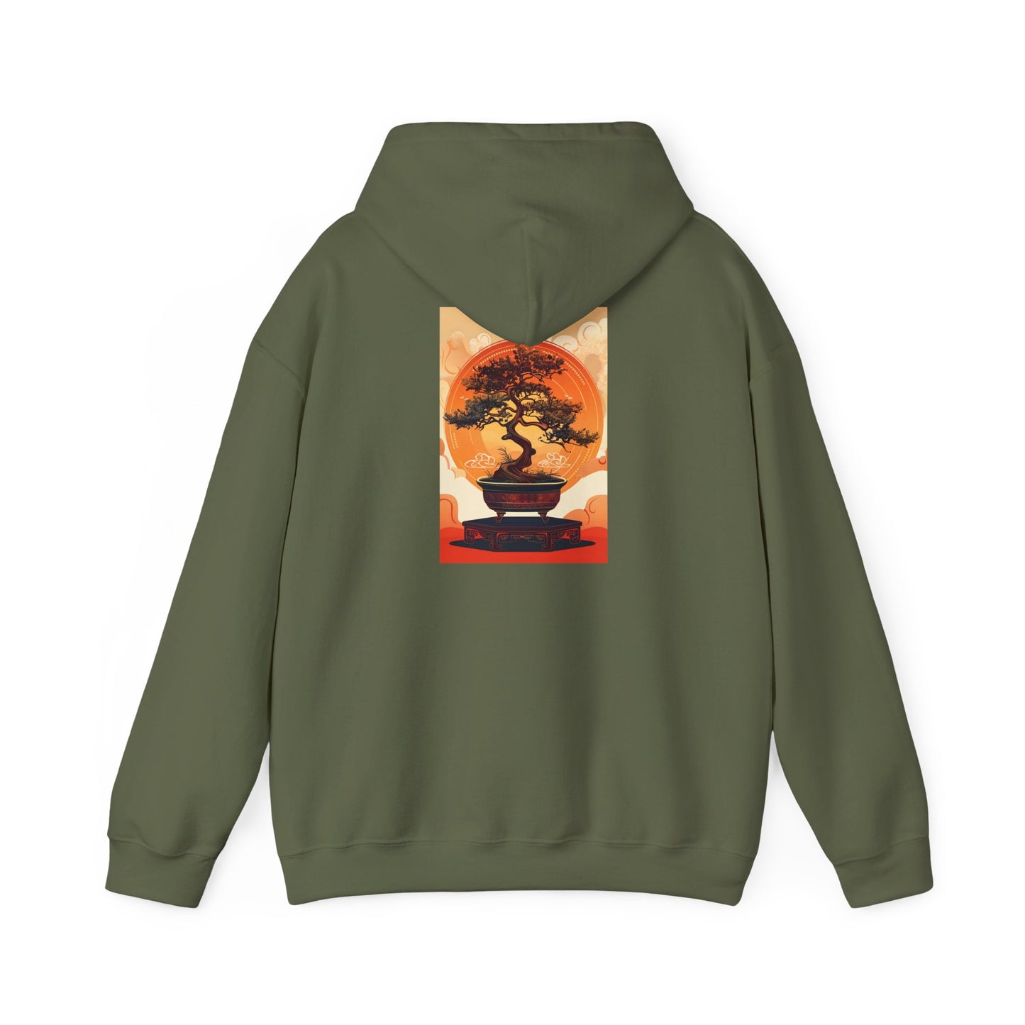 Oriental Tree Unisex Hoodie, Cozy Sweatshirt, Gift for Nature Lovers, Autumn Fashion, Casual Wear, Unique Graphic Apparel
