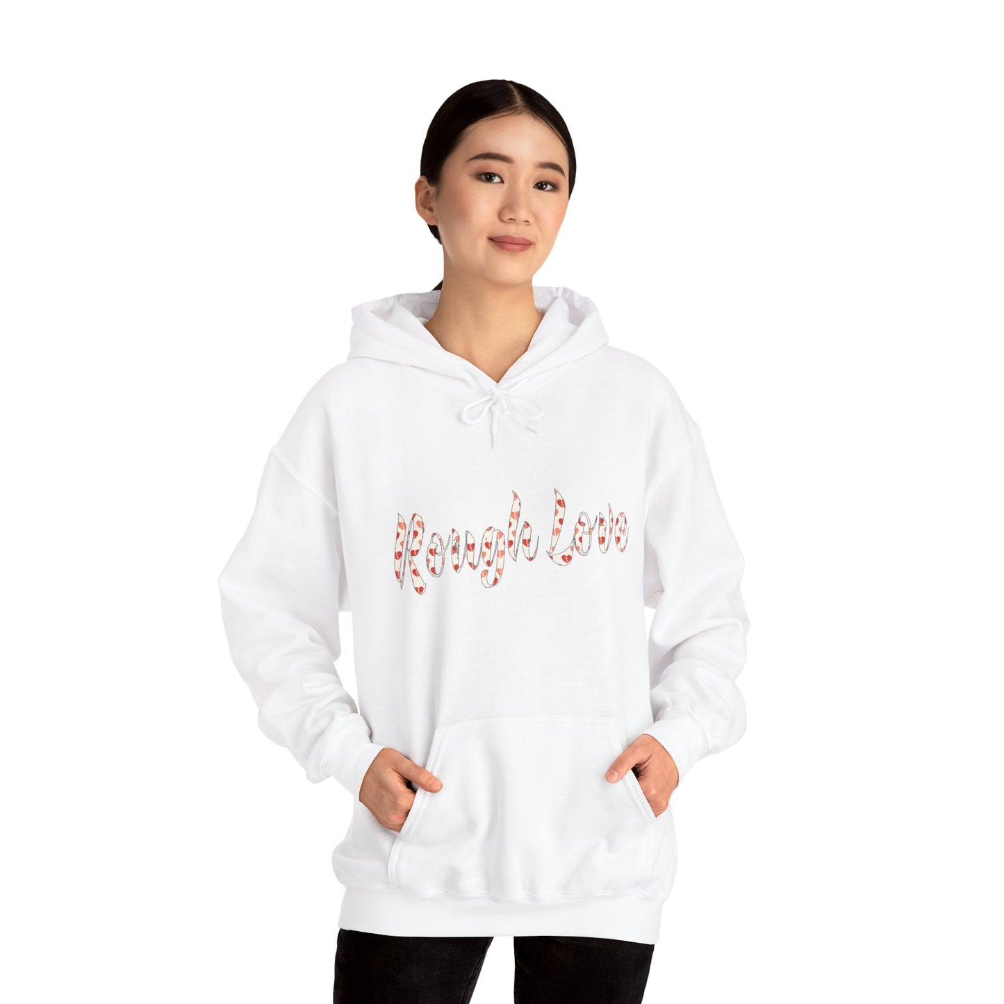 Rough Love Hooded Sweatshirt | Cozy Unisex Hoodie, Perfect Gift for Friends, Casual Wear, Street Style, Holiday Favorite