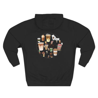 Cozy Coffee Lover Hoodie, Fleece Pullover, Gift for Coffee Enthusiasts, Casual Wear, Fun Coffee Design, Warm Layer