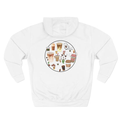 Cozy Coffee Lover Hoodie, Fleece Pullover, Gift for Coffee Enthusiasts, Casual Wear, Fun Coffee Design, Warm Layer
