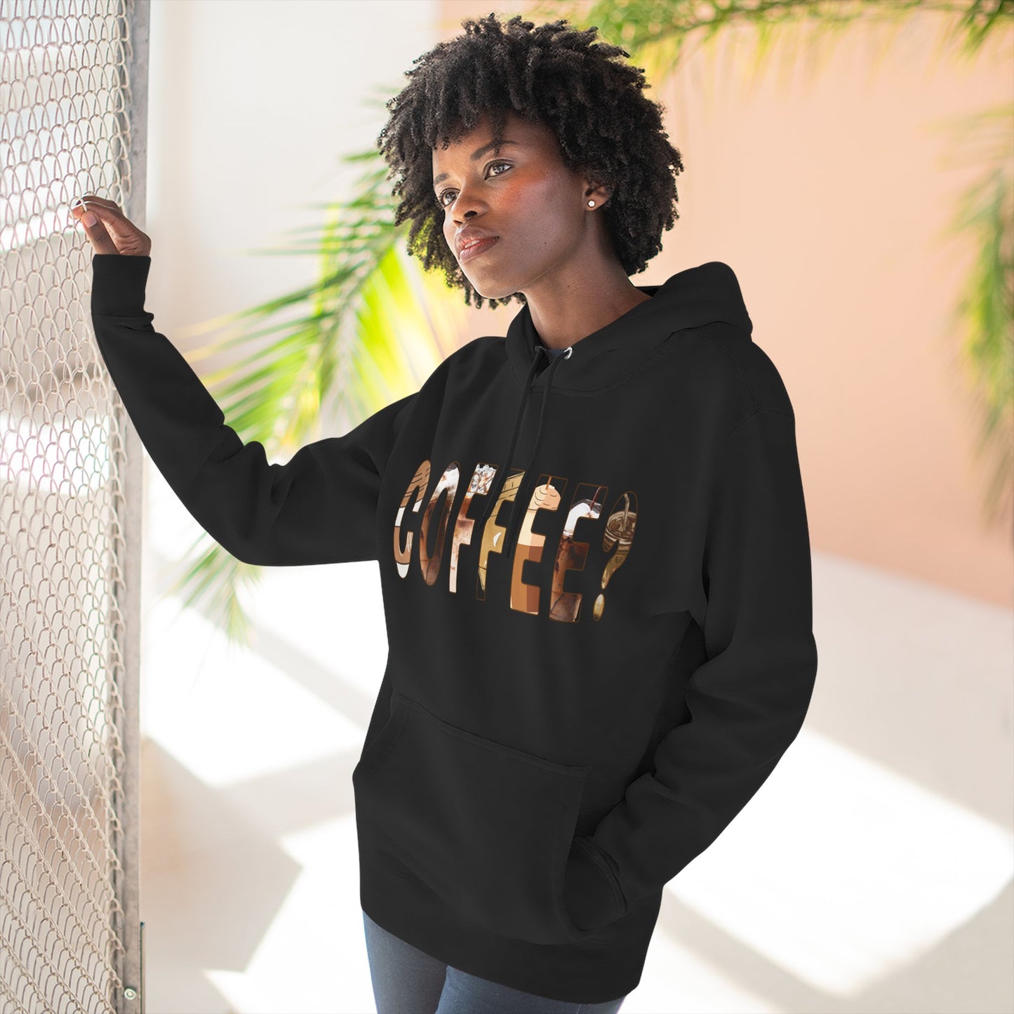Cozy Coffee Lover Hoodie, Fleece Pullover, Gift for Coffee Enthusiasts, Casual Wear, Fun Coffee Design, Warm Layer