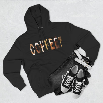 Cozy Coffee Lover Hoodie, Fleece Pullover, Gift for Coffee Enthusiasts, Casual Wear, Fun Coffee Design, Warm Layer