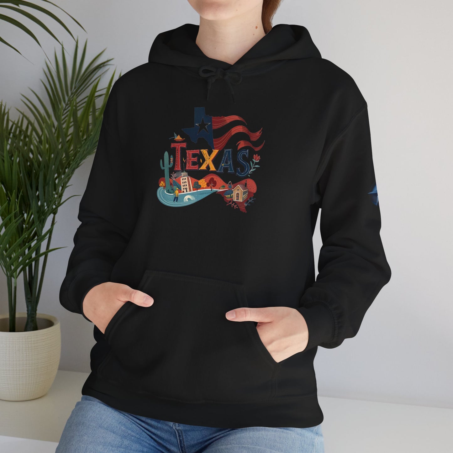 Texas Pride Hooded Sweatshirt - Unisex Heavy Blend, Cozy Texas Apparel, Graphic Sweatshirt for Men & Women, Gift for Texans, State [...]