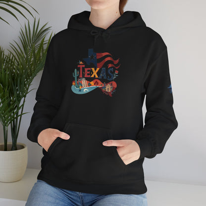 Texas Pride Hooded Sweatshirt - Unisex Heavy Blend, Cozy Texas Apparel, Graphic Sweatshirt for Men & Women, Gift for Texans, State [...]