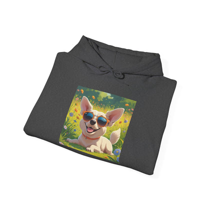 Playful Corgi Sweatshirt, Cozy Hoodie, Dog Lover Gift, Cute Pet Apparel, California Style, Sunglasses Dog Design