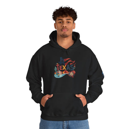 Texas Pride Hooded Sweatshirt - Unisex Heavy Blend, Cozy Texas Apparel, Graphic Sweatshirt for Men & Women, Gift for Texans, State [...]