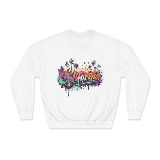 California Vibes Crewneck Sweatshirt | Perfect for Casual Outings, Travel, Spring, Summer, Gift for Friends