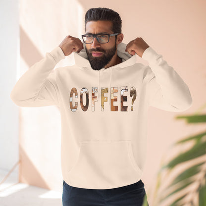 Cozy Coffee Lover Hoodie, Fleece Pullover, Gift for Coffee Enthusiasts, Casual Wear, Fun Coffee Design, Warm Layer