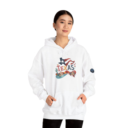 Texas Pride Hooded Sweatshirt - Unisex Heavy Blend, Cozy Texas Apparel, Graphic Sweatshirt for Men & Women, Gift for Texans, State [...]