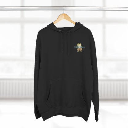 Encouraging Frog Fleece Hoodie, Gift for Friends, Motivational Apparel, Cute Animal Sweatshirt, Supportive Layering Piece