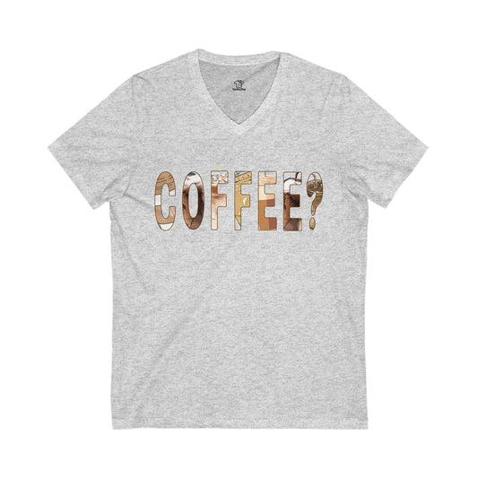 Coffee Lover V-Neck Tee, Unisex T-Shirt for Baristas, Gift for Coffee Enthusiasts, Cute Coffee Shirt, Funny Coffee Apparel