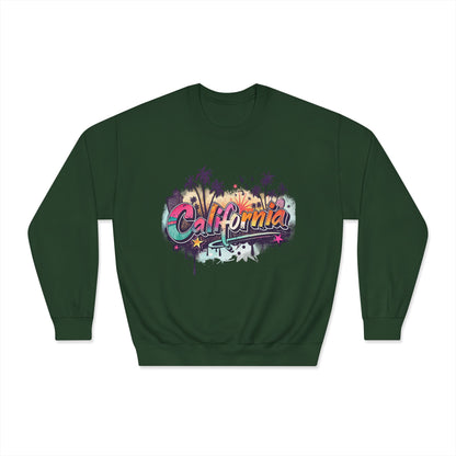 California Vibes Crewneck Sweatshirt | Perfect for Casual Outings, Travel, Spring, Summer, Gift for Friends