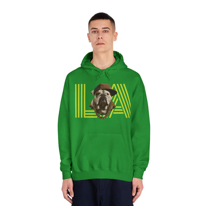LA & BIG RACKS Hooded Sweatshirt, Unisex Hoodie, Funny Sweatshirt, Gift for Dog Lovers, Casual Wear, Streetwear Style