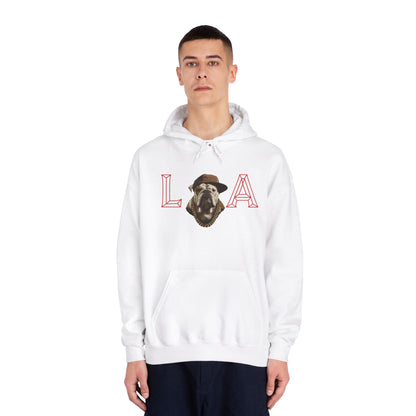 LA & BIG RACKS Hooded Sweatshirt, Unisex Hoodie, Funny Sweatshirt, Gift for Dog Lovers, Casual Wear, Streetwear Style